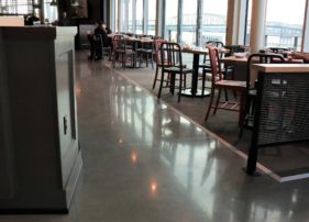 Polished Concrete Floor at Wildfin American Grill in Vancouver Washington
